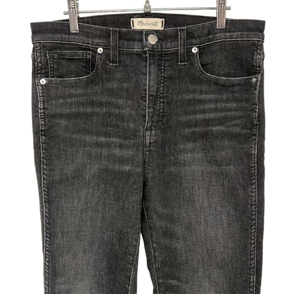 Madewell 10” High Rise Released Hem Black Wash Skinny Jeans Women’s 29 - Picture 7 of 16